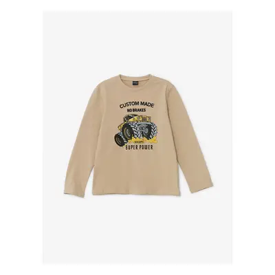 LC Waikiki LCW Crew Neck Printed Long Sleeve Boys' T-Shirt