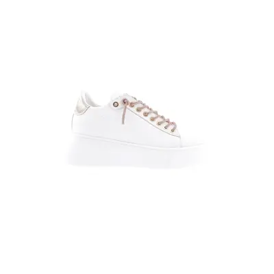 DGN Es854-23y Women's Thick Sole Silver Stone Lace-up Sneakers Shoes