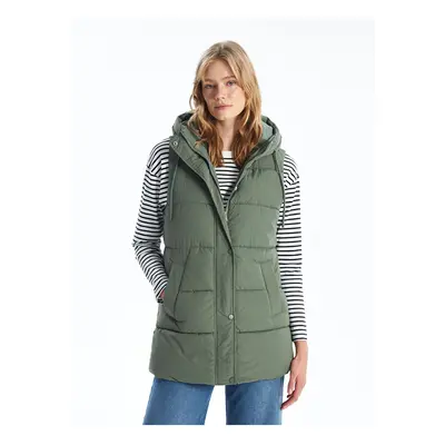 LC Waikiki Lcwk Women's Hooded Plain Puffer Vest