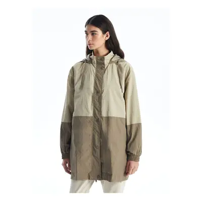 LC Waikiki Lw - Hooded Color Block Oversize Women's Raincoat