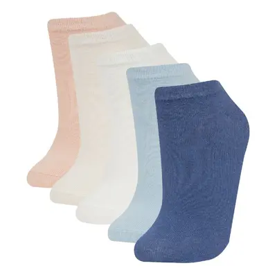 DEFACTO Women's 5-Pack Cotton Ankle Socks