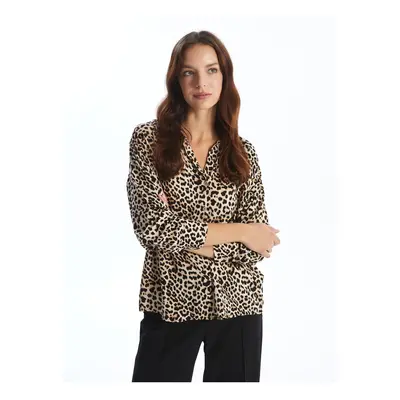 LC Waikiki Lcwk Leopard Patterned Oversize Women's Shirt