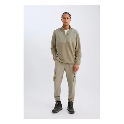 DEFACTO Fit Sports Jogger Sweatpants Slim Fit Slim Cut Woven Cargo Pocket Standard Leg