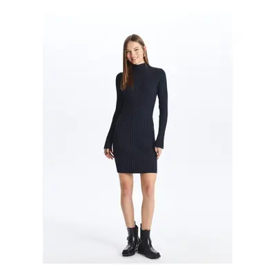 LC Waikiki High Collar Straight Long Sleeve Women's Dress