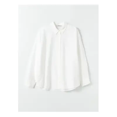 LC Waikiki Plain Long Sleeve Oversize Poplin Women's Shirt