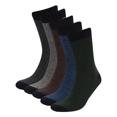 DEFACTO Men's 5-Piece Cotton Long Socks