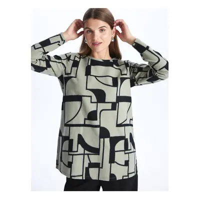 LC Waikiki Crew Neck Patterned Long Sleeve Women's Tunic