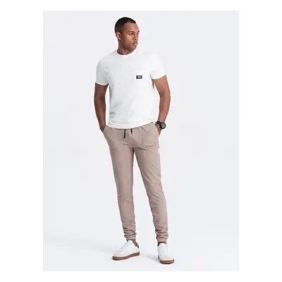 Ombre Men's structured knit sweatpants - coffee