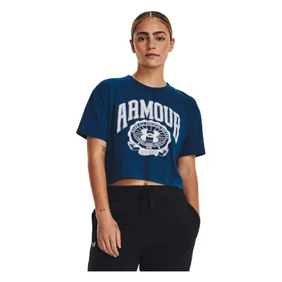 Dámské tričko Under Armour Collegiate Crest Crop SS