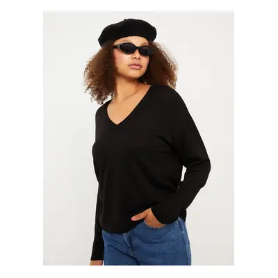 LC Waikiki V-Neck Plain Long Sleeve Women's Knitwear Sweater