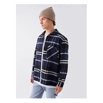 LC Waikiki Men's Casual Fit Long Sleeve Plaid Plaid Lumberjack Shirt Jacket