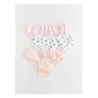 LC Waikiki Printed Cotton Girl's Panties 3-Piece