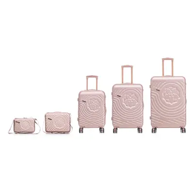 Semiline Unisex's 5-in-1 ABS Suitcases Set+Toiletry Bag T5816-0