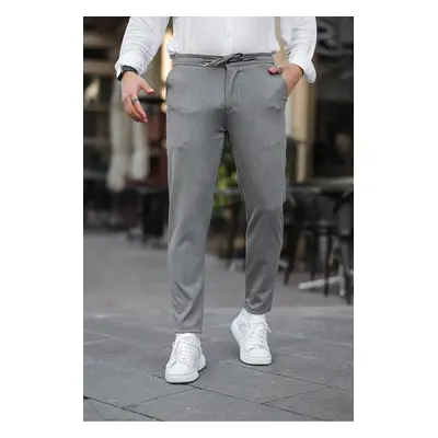 34958 Dewberry Slimfit Jogger Seasonal Mens Trousers-GREY