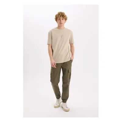 DEFACTO Jogger Pants Regular Waist Lace-Up Textured Cargo Pocket