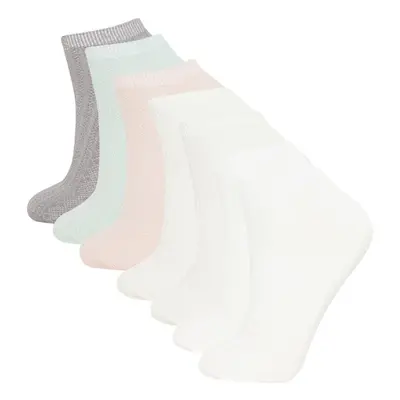 DEFACTO Women's Comfortable Elastic 7-Pack Cotton Ankle Socks