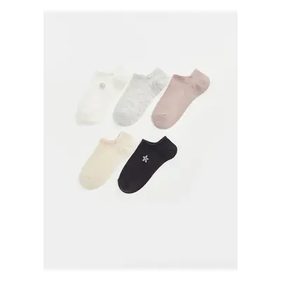 LC Waikiki LCW DREAM Ecru Embroidered Women's Ankle Socks Pack