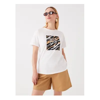 LC Waikiki Crew Neck Printed Short Sleeve Women's T-Shirt