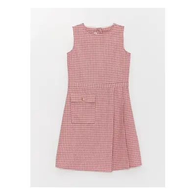 LC Waikiki Crew Neck Plaid Girl's Dress