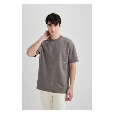 DEFACTO Boxy Fit Crew Neck Printed Short Sleeve T-Shirt