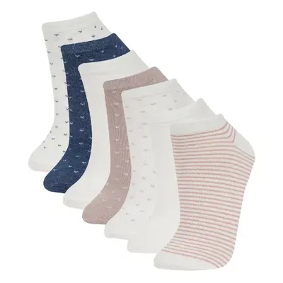 DEFACTO Women's 7-Pack Cotton Ankle Socks