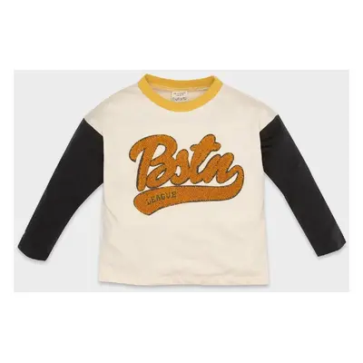 DEFACTO Baby Boy Crew Neck Printed Color Block Long Sleeve T-Shirt