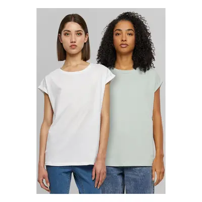 Dámské tričko Extended Shoulder Tee - 2ks - mátové+bílé