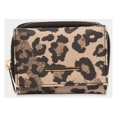 DEFACTO Women's Leopard Patterned Faux Leather Wallet