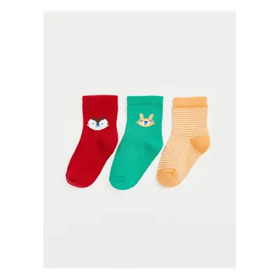 LC Waikiki 3-Pack Printed Baby Boy Socks