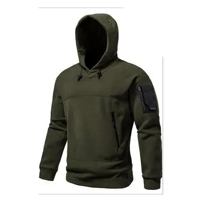 60343 Dewberry Warm Outdoor Hooded Mens Fleece-DARK KHAKI