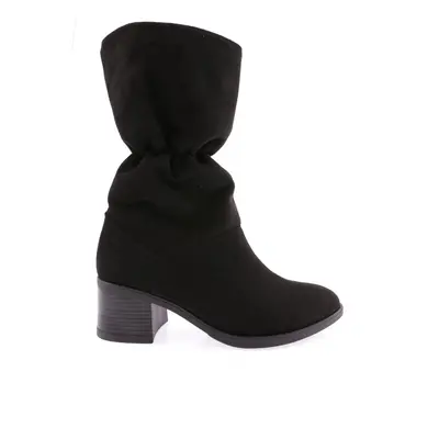 DGN Pm180-k9066 Pointy Toe Ankle Ankle Shirred Heeled Boots