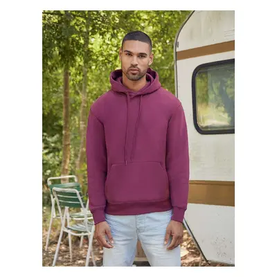 Burgundy Men's Hooded Sweat Fruit of the Loom