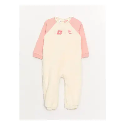 LC Waikiki Lcw Crew Neck Long Sleeve Plush Baby Girl Jumpsuit