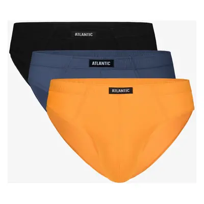 Pánské sportovní slipy ATLANTIC 3Pack - černé/žluté/modré