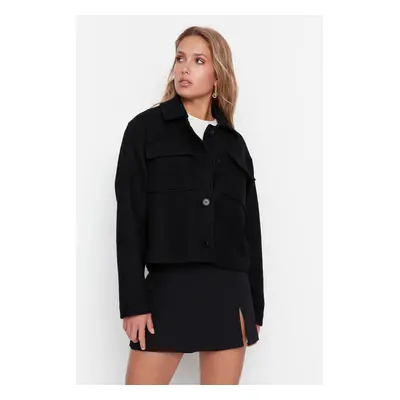 Trendyol Black Premium Wool Cachet Coat