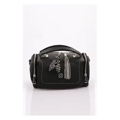 DGN H86 Women's Stone Tassel Cylinder Bag