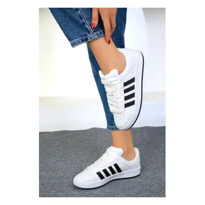 Soho White-Black Unisex Sneakers