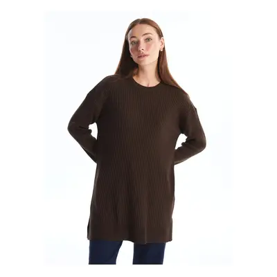 LC Waikiki Crew Neck Plain Long Sleeve Women's Knitwear Tunic