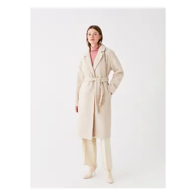 LC Waikiki Women's Jacket Collar Plain Stash Coat