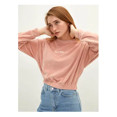 LC Waikiki Crew Neck Embroidered Long Sleeve Women's Sweatshirt