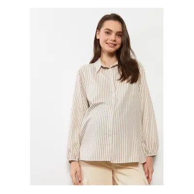 LC Waikiki Striped Long Sleeve Maternity Shirt