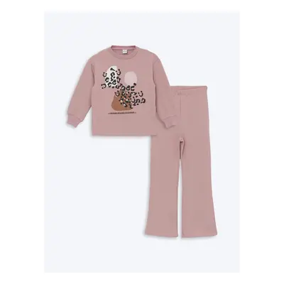 LC Waikiki Crew Neck Girls Sweatshirt and Sweatpants