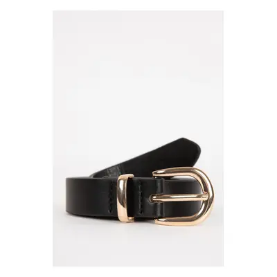 DEFACTO Women's Faux Leather Classic Belt