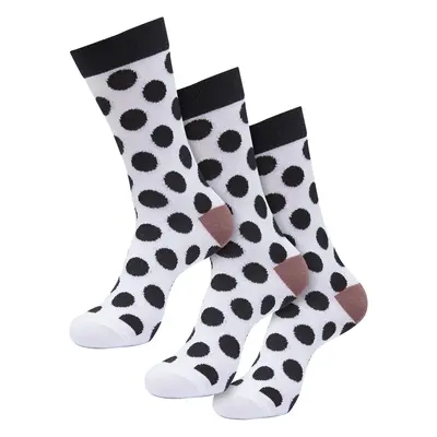 Ponožky Basic Polka Dot 3-Pack bílé/černé