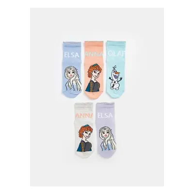 LC Waikiki Lcwk Elsa Patterned Girls Socks 5-Pack