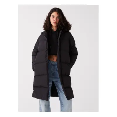 LC Waikiki Women's Hooded Plain Puffer Coat