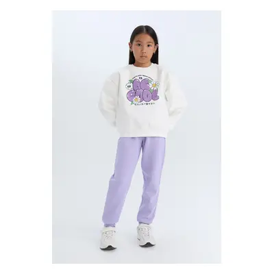 DEFACTO Girls Printed Jogger Sweatpants with Elastic Waistband and Legs