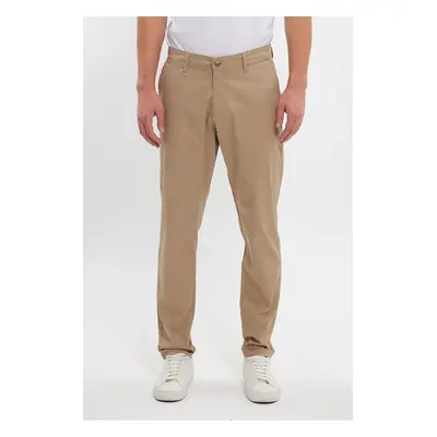 36952 Dewberry Gabardine Cotton Slim Fit Chino Mens Trousers-CAMEL