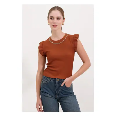 Bigdart Knitted Blouse - Tan