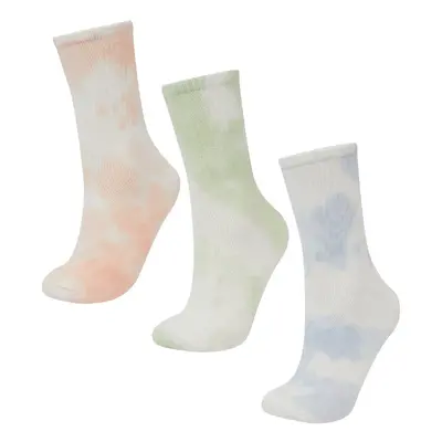 DEFACTO Girls Comfortable Elastic 3-Pack Cotton Long Socks